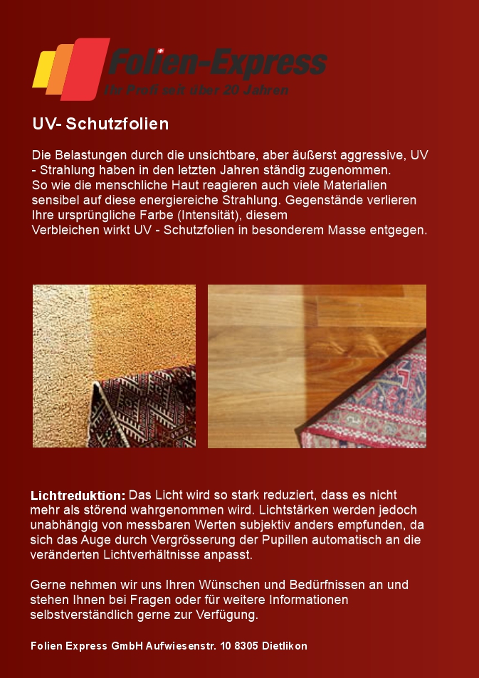 UV-Schutzfolien